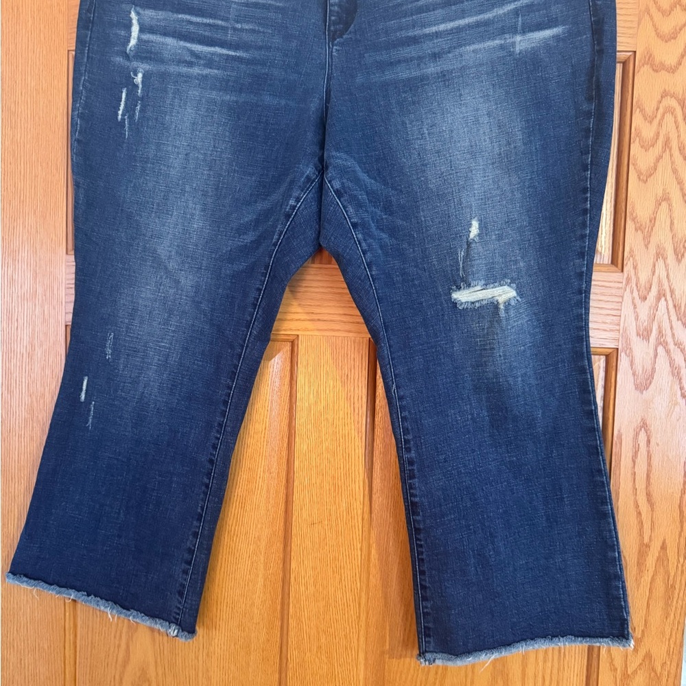 Women's Distressed Blue Jeans